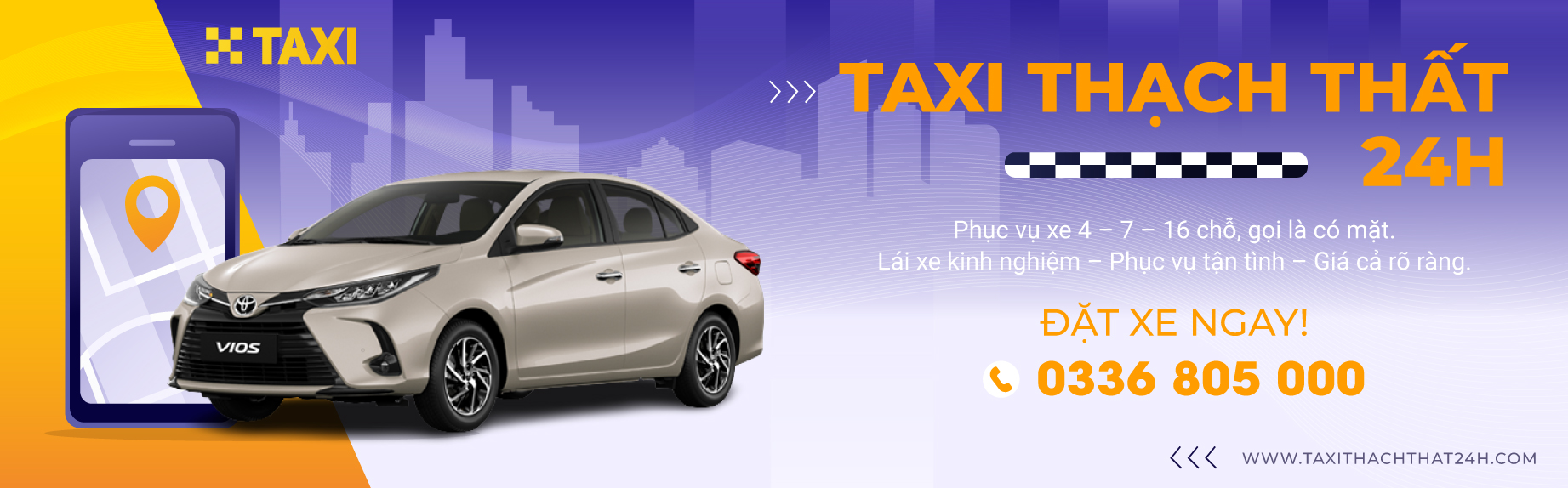 Banner Taxi Thạch Thất 24h